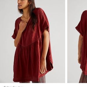 Oversized moon city free people top in the color cowboy